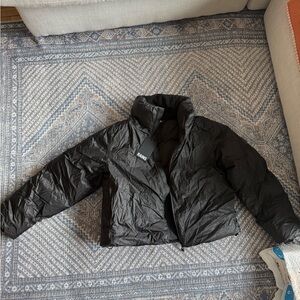 Rains Women's Charcoal Puffer Jacket